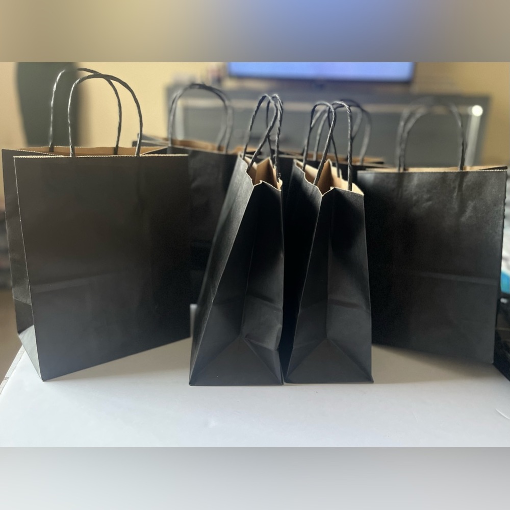 Lot of Black Gift Bags